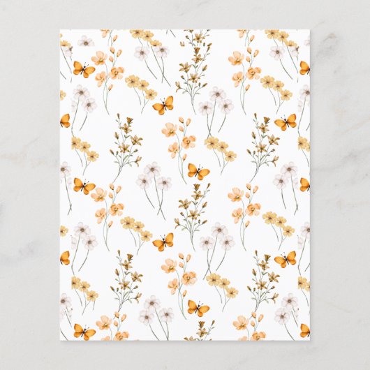 BUDGET Wildflower Een beetje pompoen Baby shower Flyer