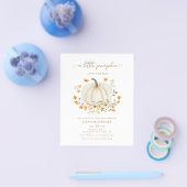 BUDGET Wildflower Een beetje pompoen Baby shower Flyer (Enkel)
