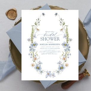 Budget Wildflower Elegante Bruids Douche Uitnodigi Flyer
