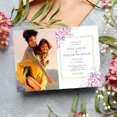 Budget Wildflower Floral Foto's Wedding Invitation