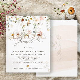 Budget Wildflower Garden Bridal Shower Invitation