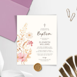 Budget Wildflower Garden Doopuitnodiging