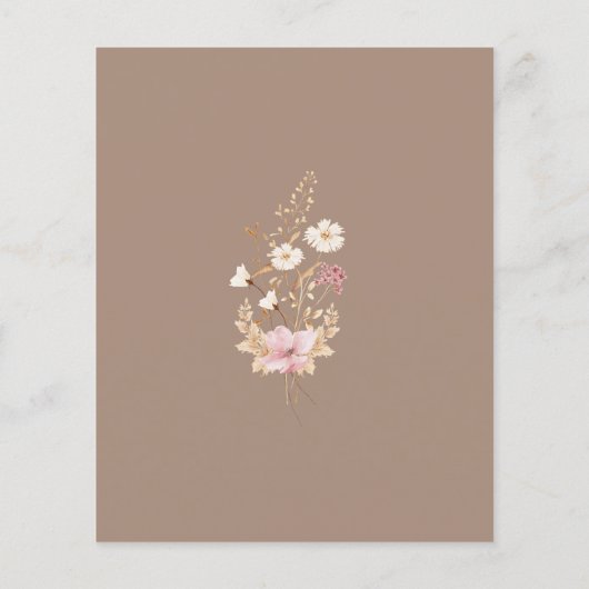 Budget Wildflower Garden Doopuitnodiging (Achterkant)