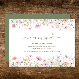 Budget Wildflower Ik ben verhuisd | Nieuw adres