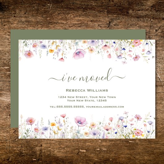 Budget Wildflower Ik ben verhuisd | Nieuw adres