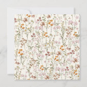 Budget Wildflower Oh Baby shower Floral Kaart (Achterkant)