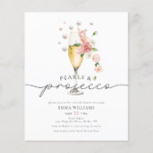 BUDGET Wildflower Parels & Prosecco Vrijgezellenfe Flyer (Voorkant)