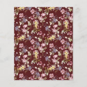 Budget Wildflower Pattern Bourgogne Afstudeerder P (Achterkant)