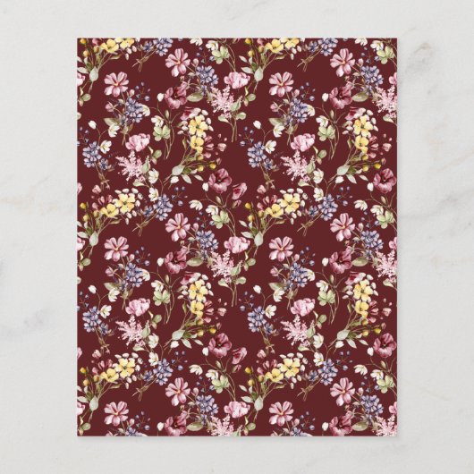 Budget Wildflower Pattern Bourgogne Afstudeerder P (Achterkant)