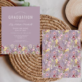 Budget Wildflower Pattern Mauve Afstudeerder Party