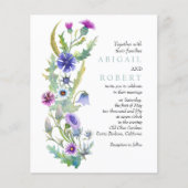 BUDGET Wildflower QR code bruiloft uitnodiging (Voorkant)