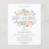 Budget Wildflower Spring Baby shower Invitation