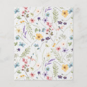 Budget Wildflower Tea Party Vrijgezellenfeest Uitn Flyer (Achterkant)