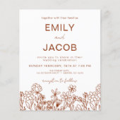 Budget Wildflower Terracotta Botanical Wedding (Voorkant)