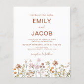 Budget Wildflower Terracotta Botanical Wedding (Voorkant)