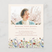 Budget Wildflower Viering van het Leven Memorial Flyer (Achterkant)
