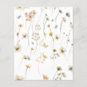 Budget Wildflower Vrijgezellenfeest Boho Flyer (Achterkant)