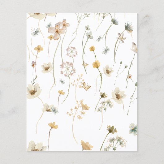 Budget Wildflower Vrijgezellenfeest Boho Flyer (Achterkant)