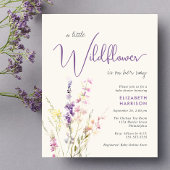 Budget Wildflower Waterverf Baby shower Uitnodigen