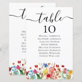 BUDGET Wildflower Weddenstabel Zitkaart (Voorkant / Achterkant)