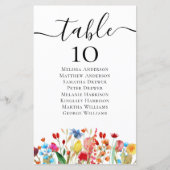 BUDGET Wildflower Weddenstabel Zitkaart (Voorkant)