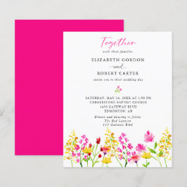 Budget Wildflower Wedding Waterverf Elegant
