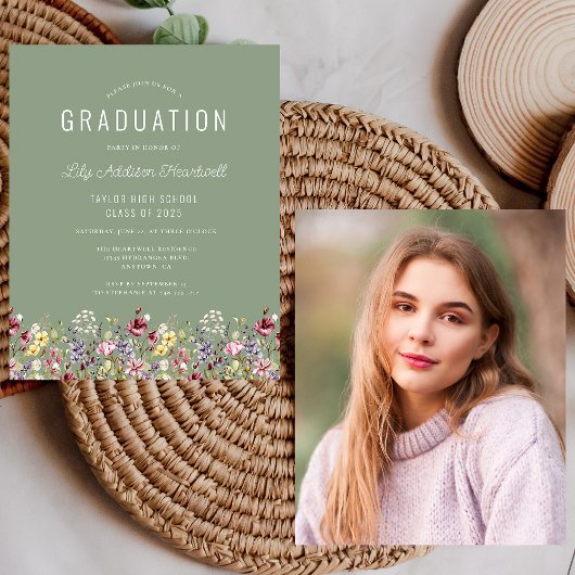 Budget Wildflowers Foto Sage Green Afstudeerder Pa