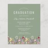 Budget Wildflowers Sage Green Graduation Party (Voorkant)