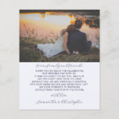 Budget Wildflowers Wedding Dank u (Achterkant)