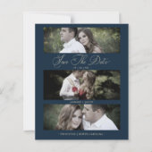 Budget Wimshical Script Navy Wedding 3 Foto's (Voorkant)