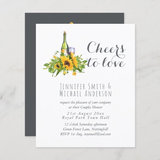 Budget Wine Tasting Wedding of Vrijgezellenfeest I (Voorkant / Achterkant)