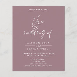 Budget Wine Wedding Invitation Flyer