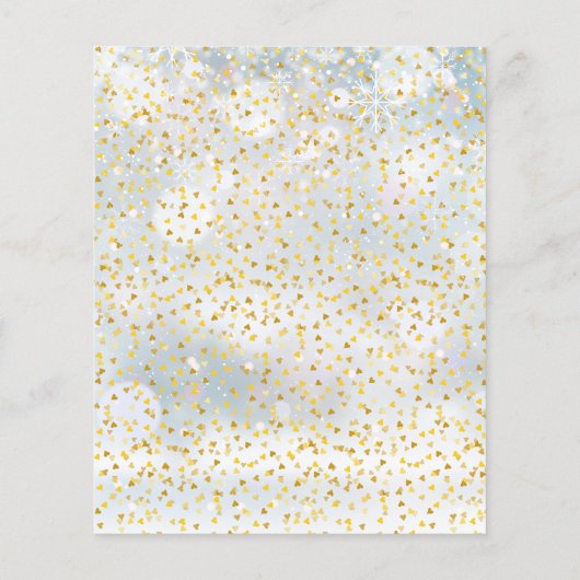 Budget Winter 50th Jubileum Gold Hearts Invite (Achterkant)