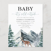 Budget Winter Baby Het is koud buiten Baby shower (Voorkant)