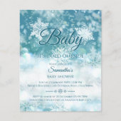 Budget Winter baby is koud buiten baby shower (Voorkant)