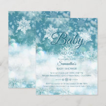 Budget Winter baby is koud buiten baby shower