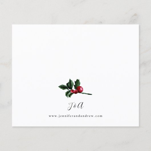 Budget Winter Berries & Pine Greenery Wedding 2 (Achterkant)