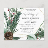Budget Winter Berries & Pine Greenery Wedding 2 (Voorkant)