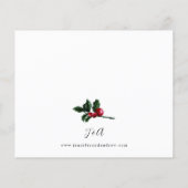 Budget Winter Berries & Pine Greenery Wedding 2 Flyer (Achterkant)