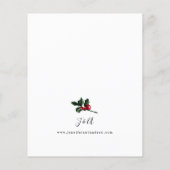 Budget Winter Berries & Pine Greenery Wedding Flyer (Achterkant)