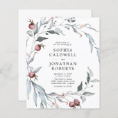 Budget Winter Berries QR Code Weddenschap (Voorkant / Achterkant)