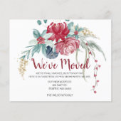 Budget Winter Berries Rustic Moving Holiday Kaart (Voorkant)