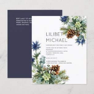 BUDGET Winter Blau Distel Trouwdag
