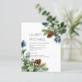 BUDGET Winter Blauwe Distel Bruiloft (Staand voorkant)