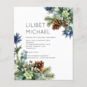 BUDGET Winter Blauwe Distel Bruiloft (Voorkant)