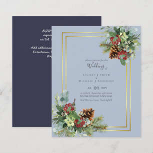 BUDGET Winter Blauwe Distel Bruiloft