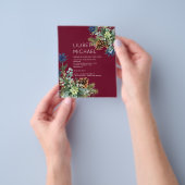BUDGET Winter Blauwe Distel Bruiloft Flyer (Hand)