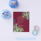 BUDGET Winter Blauwe Distel Bruiloft Flyer (Enkel)