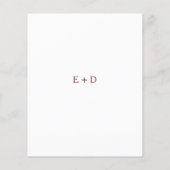 BUDGET winter bloemenkrans trouwuitnodiging Flyer (Achterkant)