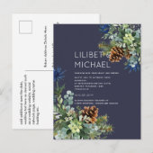 BUDGET Winter Blue Thistle Weddenschap Briefkaart (Voorkant / Achterkant)